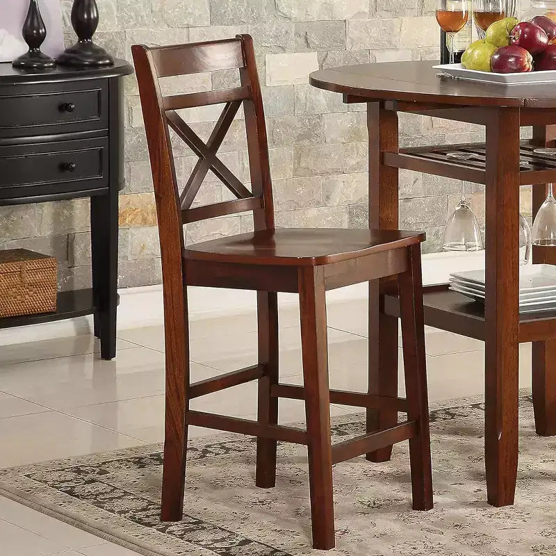 Chaises de comptoir en bois Simple Relax