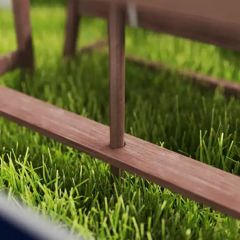 Table de pique-nique pour enfants, ensemble table et bancs d'extérieur en bois avec coussins et parasol, pour terrasse, jardin, bleu marine