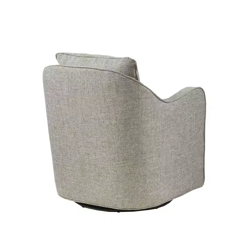 Fauteuil pivotant à 360 degrés avec coussin de dossier amovible, fauteuil simple rembourré confortable pour salon, bureau, salle de détente.