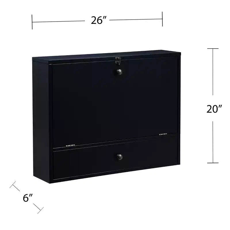 Bureau mural pour ordinateur portable - Noir -