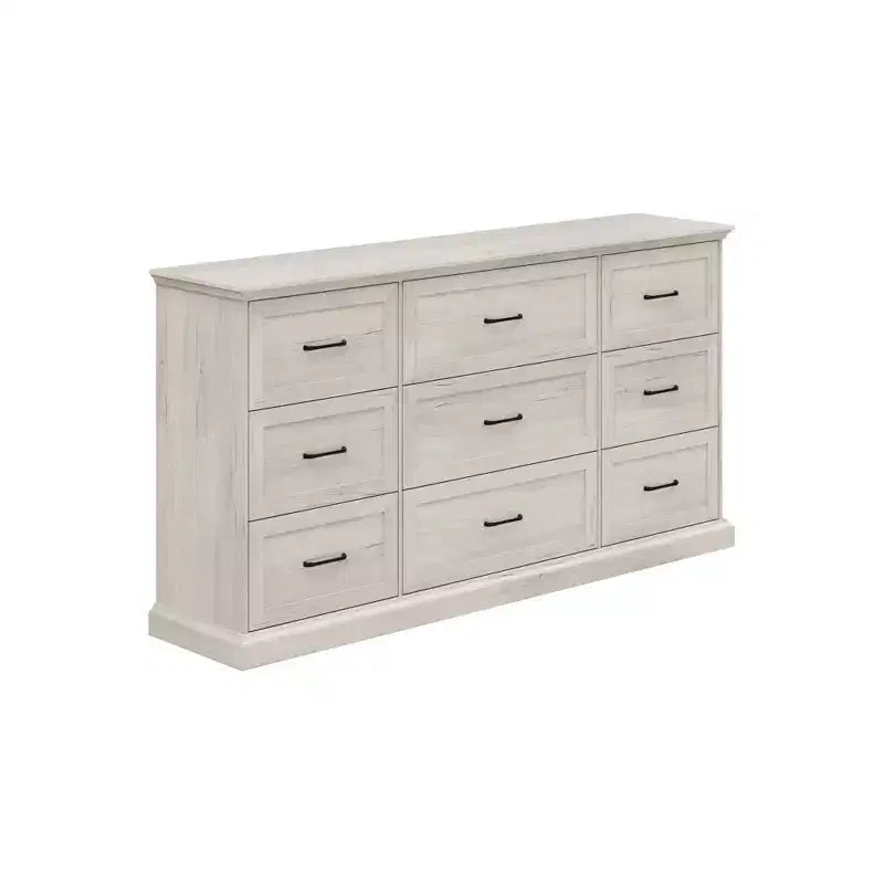 Commode de rangement rustique large 9 tiroirs, 180 cm de large, meuble TV de salon, organisateur de chambre à coucher