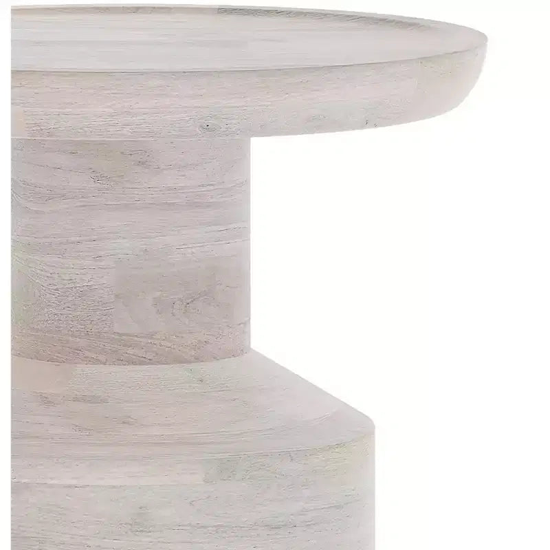 Table d'appoint bohème en manguier massif de 16 pouces de large, assemblée