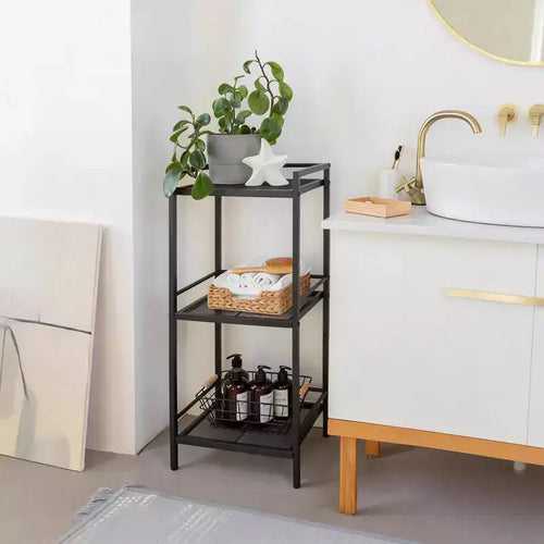 Étagère de Rangement 3 ou 4 Niveaux, Étagère Murale Évolutive, Unité de Rangement pour Salle de Bain, Salon, Chambre, Bureau