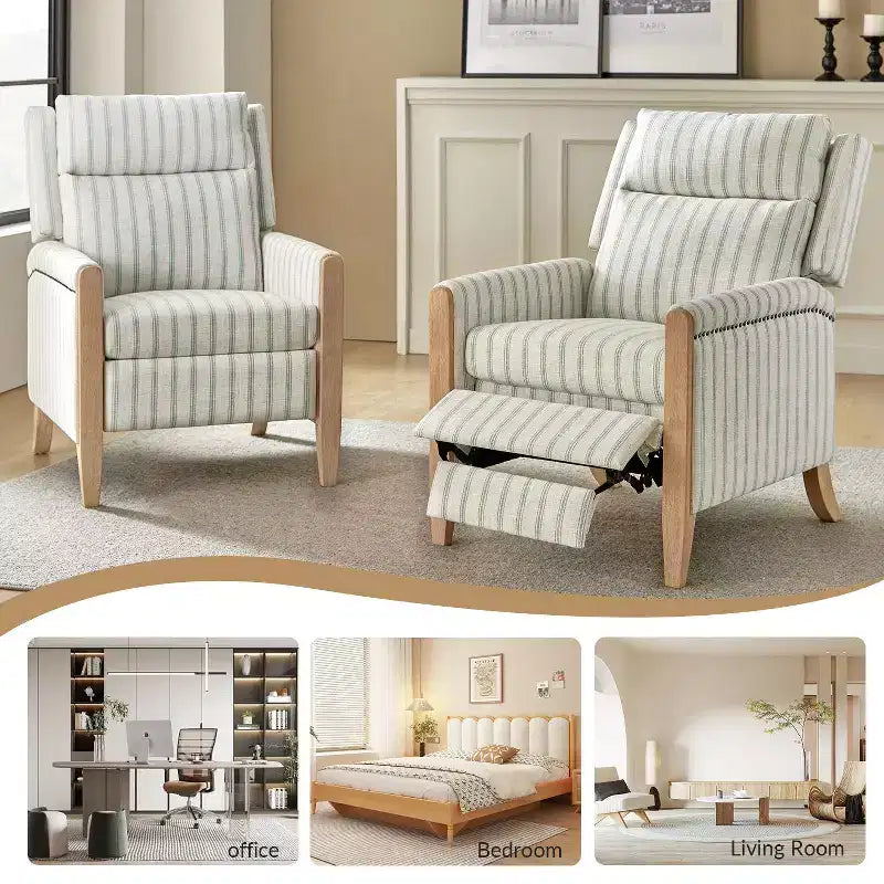 Fauteuil inclinable à dossier inclinable Rosa - BEIGE