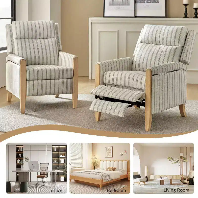Fauteuil inclinable à dossier inclinable Rosa - BEIGE