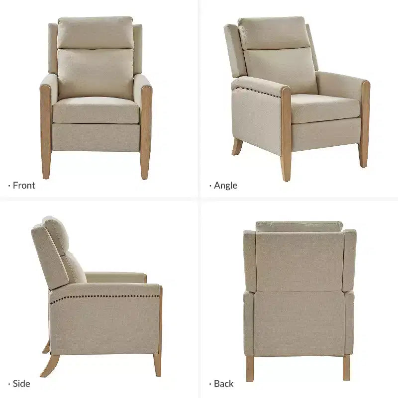 Fauteuil inclinable à dossier inclinable Rosa - BEIGE