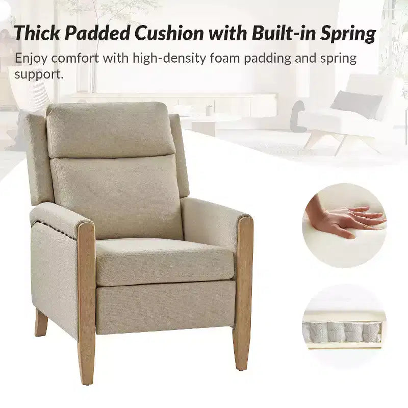 Fauteuil inclinable à dossier inclinable Rosa - BEIGE