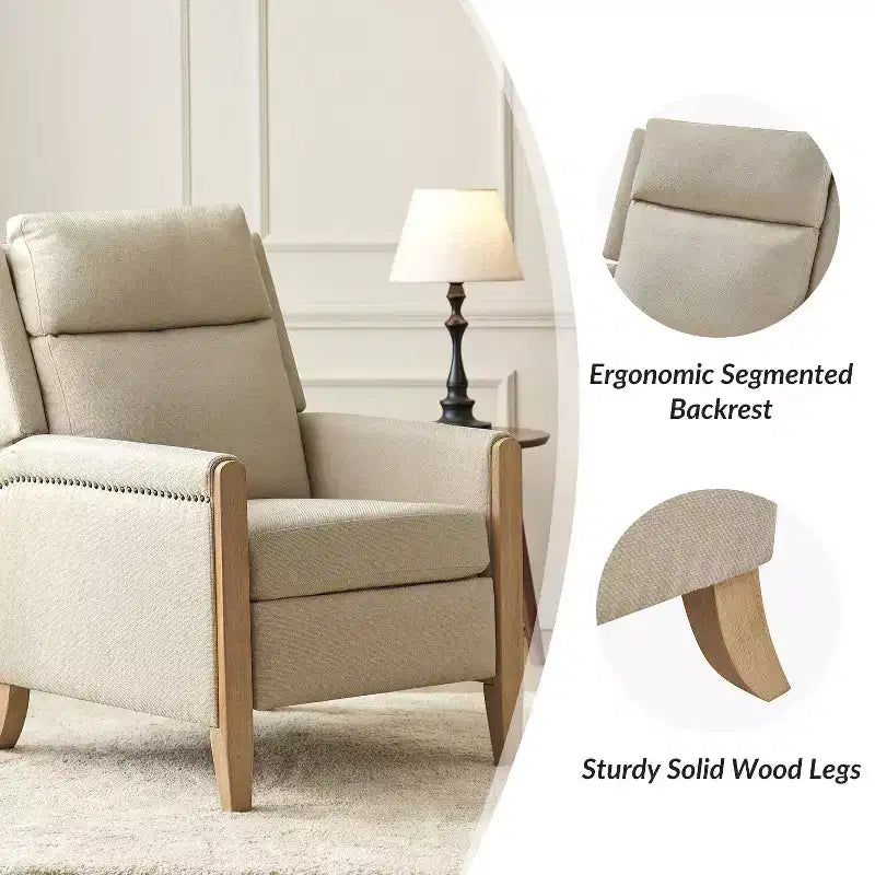 Fauteuil inclinable à dossier inclinable Rosa - BEIGE