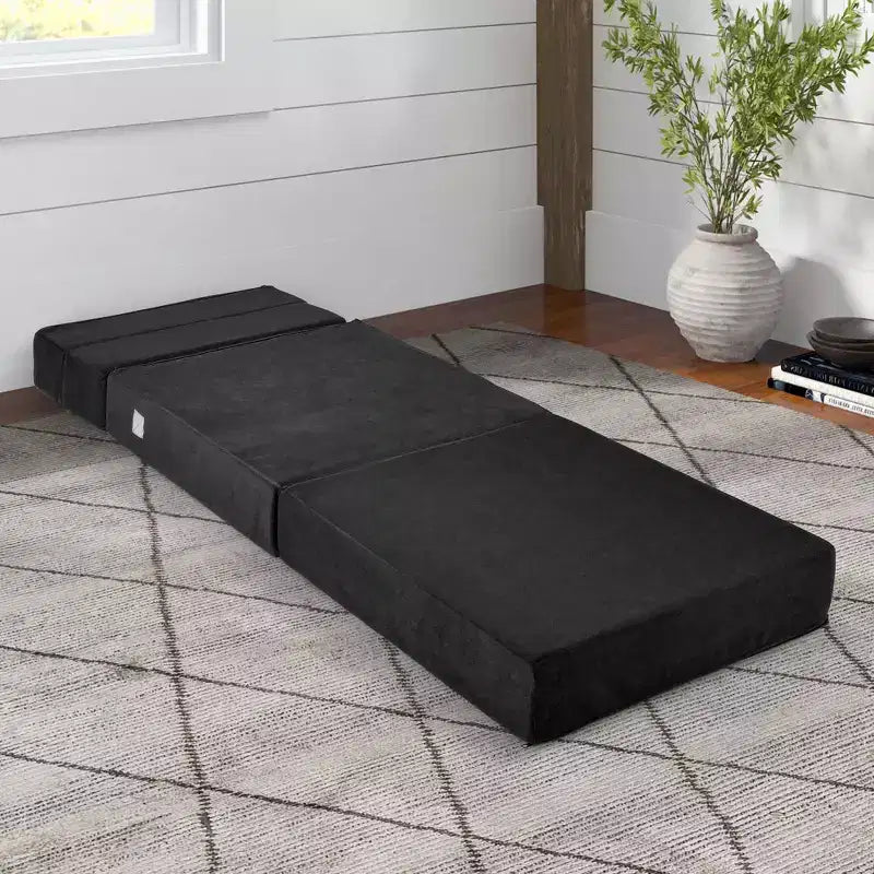 Chaise pliante trois pans, convertible en transat ou en lit, pour dortoir, canapé-lit neuf, noir/gris/café