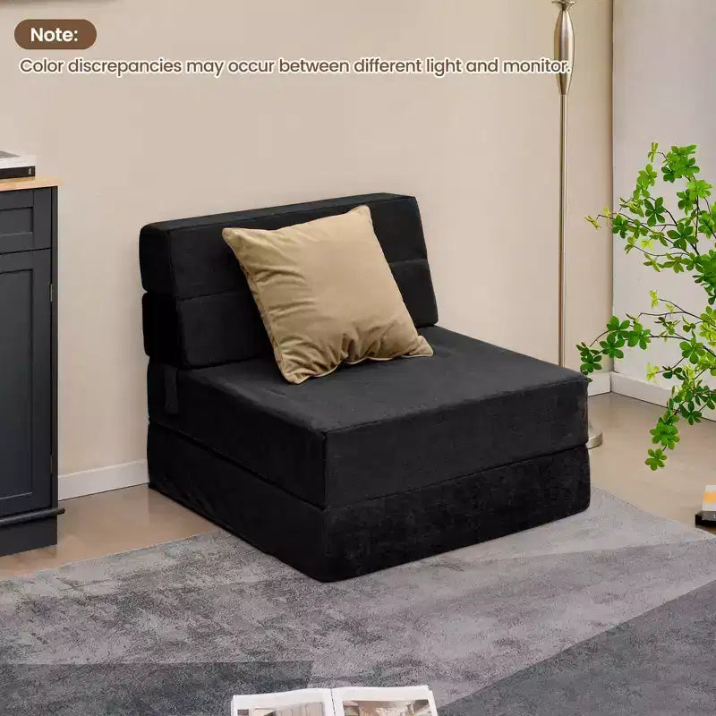 Chaise pliante trois pans, convertible en transat ou en lit, pour dortoir, canapé-lit neuf, noir/gris/café